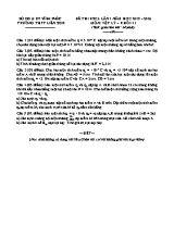 Đề thi khảo sát chất lượng lần 1 môn Vật lý Lớp 11 - Năm học 2015-2016 - Trường THPT Liễn Sơn (Có đáp án)